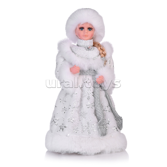 Сувенир музыкальный "Внучка деда мороза в белой шубе с поясом" с мелодией, 40 см Сувенир музыкальный "Внучка деда мороза в белой шубе с поясом" с мелодией, 40 см