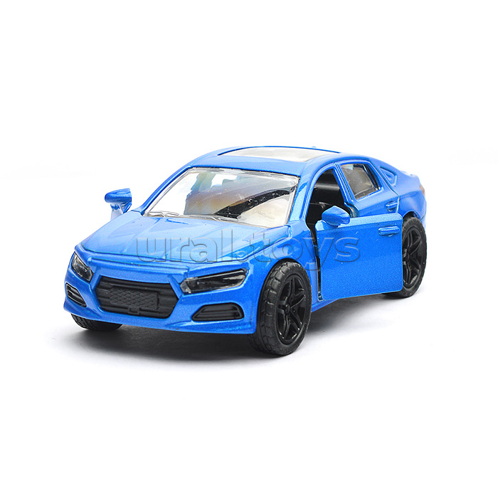 Синяя инерционная машинка с люком, die-cast, 1:32, открывающиеся двери