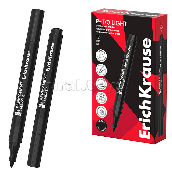 Перманентный маркер P-170 light, цвет чернил черный