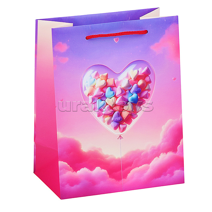 Пакет подарочный "Воздушные сердца"
