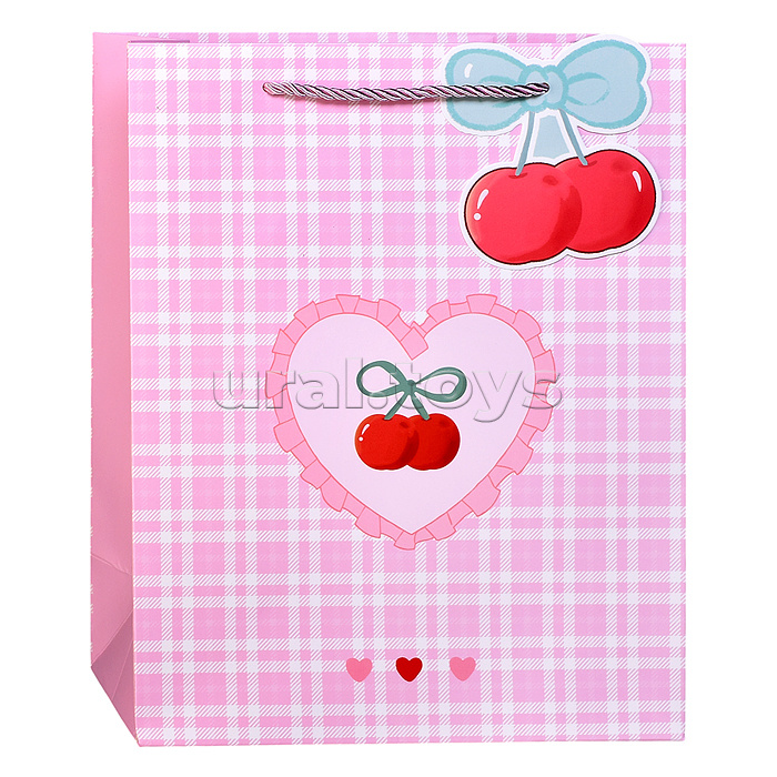 Пакет подарочный "Вишенка" 32*26*12см.