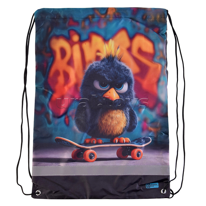 Мешок для обуви "Опасный птенец" 1 отделение, 36x48 см, полиэстер