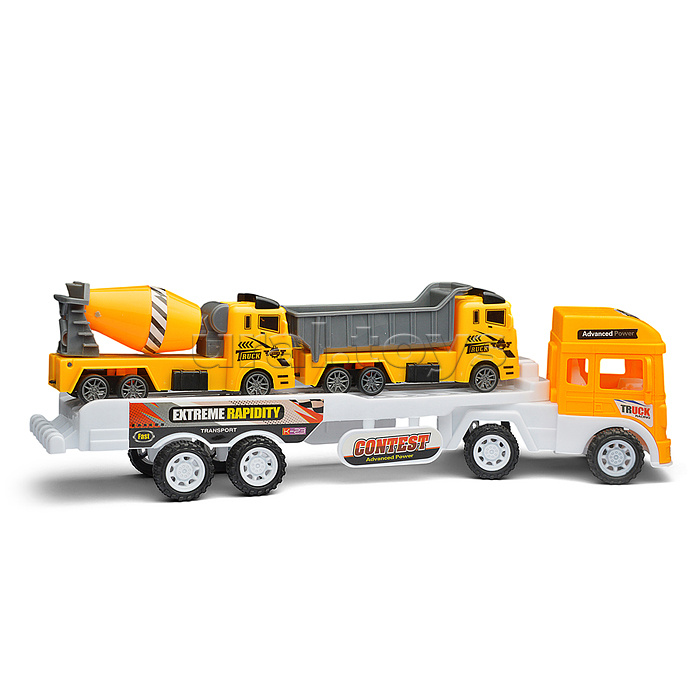 Автовоз "Стройка" с техникой, под колпаком