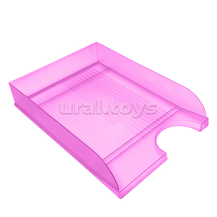 Лоток для бумаг горизонтальный размер 34,5x25,3x6,5 см, неоновый малиновый