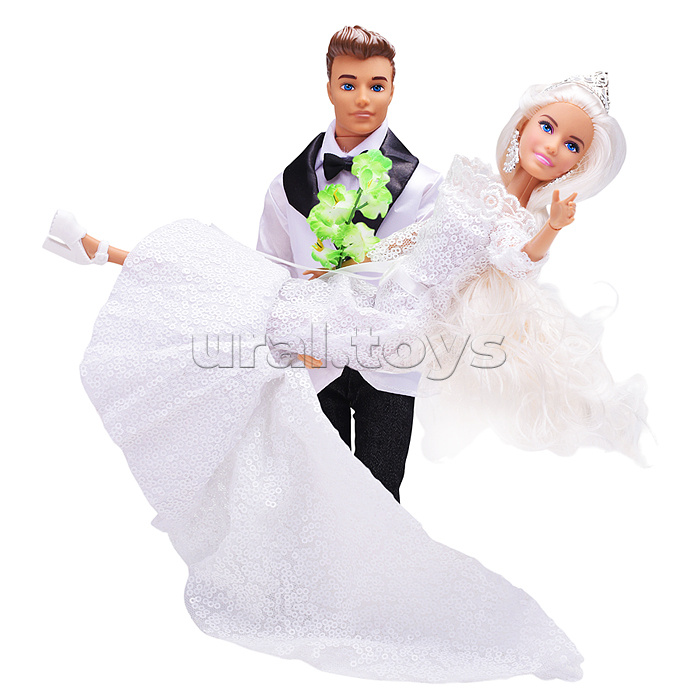 Кукла 29 см София и Алекс (руки и ноги сгибаются,свадьба, в комплекте акс.)