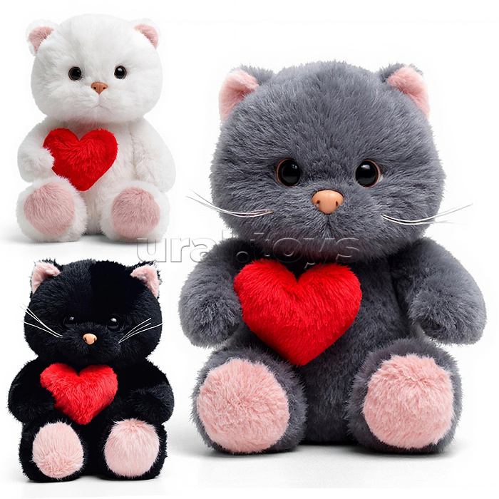 Мягкая игрушка "Кот с сердечком" 22 см