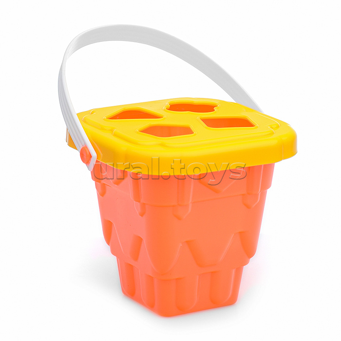 Ведро детское Башня с крышкой и с 4 логическими фигурами Ведро детское Башня с крышкой и с 4 логическими фигурами