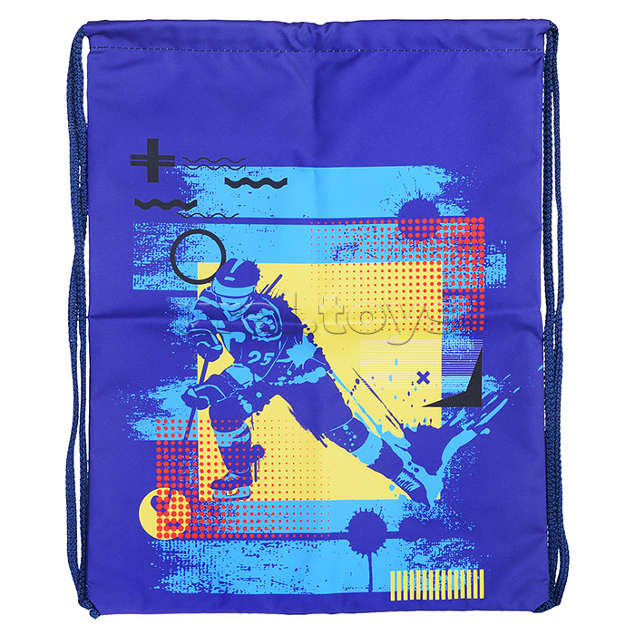 Мешок для обуви "Граффити хоккей" 1 отделение, 330х420мм, петля для подвеса, полиэстер, 210 ден