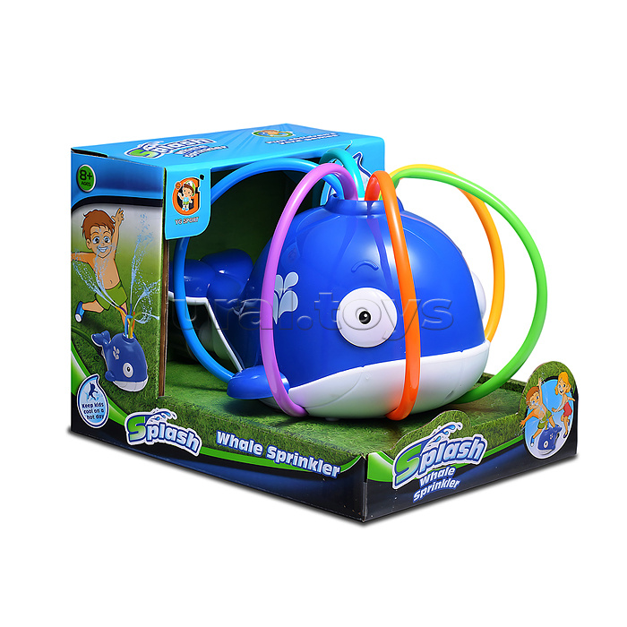 Игрушка - брызгалка "Кит" для подключения к водному шлангу, в коробке