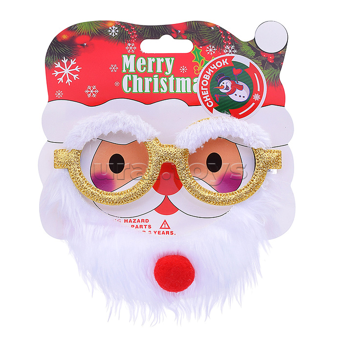 Очки карнавальные "Дедушка Мороз" в пакете