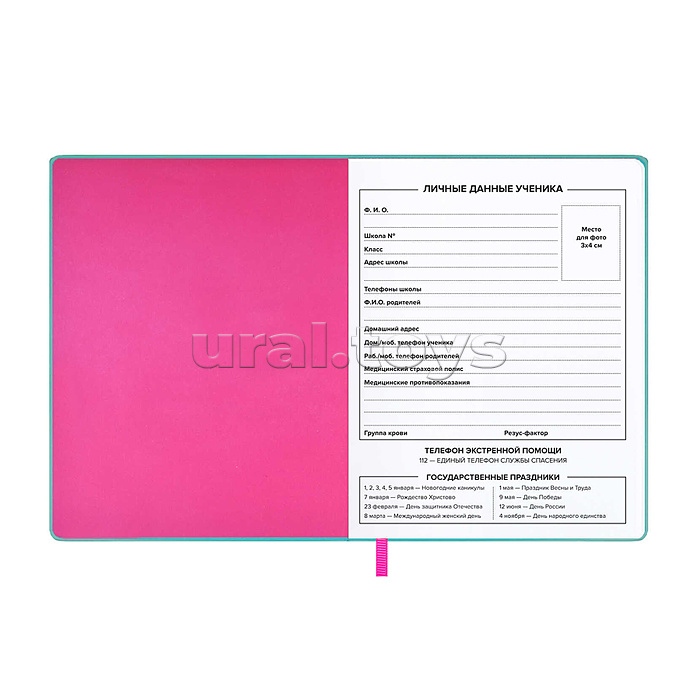 Дневник 1-11 кл. "Хайп" кожзам. А5+; твёрдый переплёт