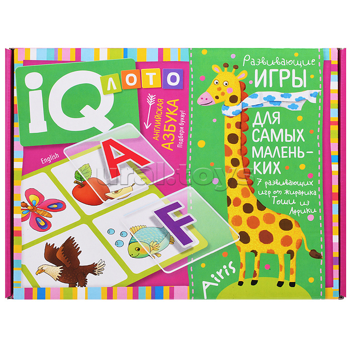 Пластиковое лото для малышей (нов) 5+ Английская азбука. English. Подбираем буквы, учим слова