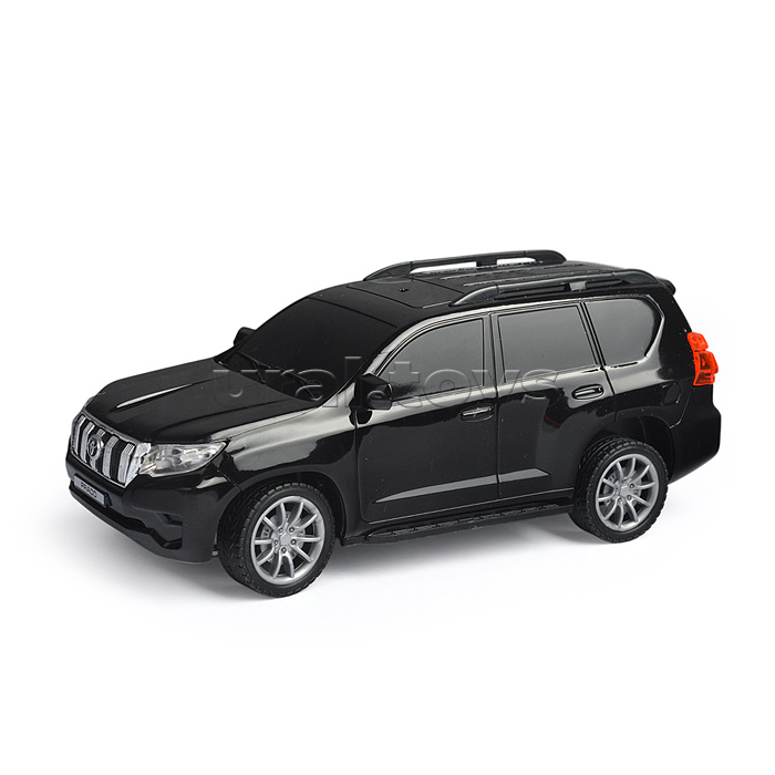 Машина Toyota Prado 19 см, р/у (свет, черная) в коробке