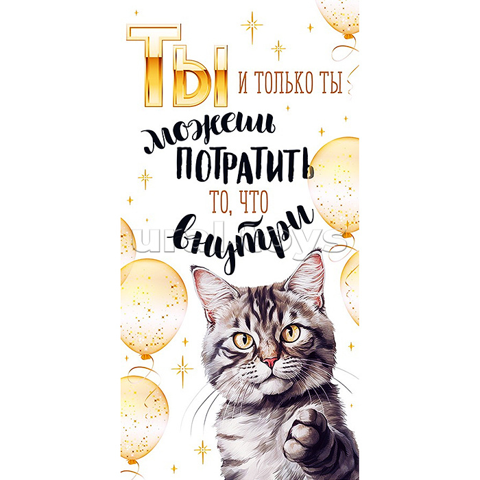 Конверт для денег "Ты и только ты можешь потратить то, что внутри"