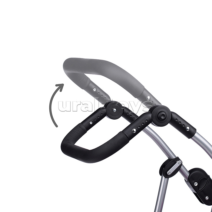 Коляска-трансформер для кукол, металлическая, регулируемая ручка, с корзиной, цвет розовый