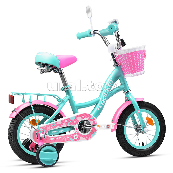 Велосипед 12" Rocket Little Lady, цвет бирюзовый