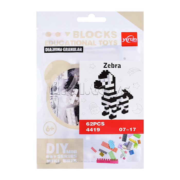 Конструктор "Животные" в ассортименте, в пакете