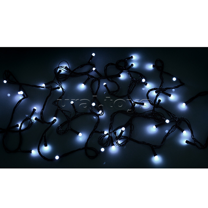 Электрогирлянда светодиодная в катушке 5м., 50 ламп, холодный