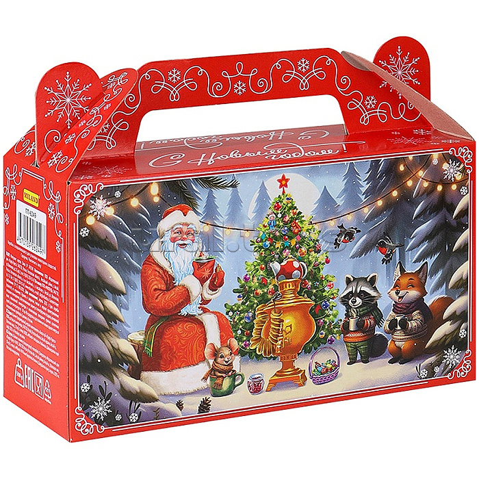 Коробка для конфет Сундучок "Чаепитие в лесу" 500г