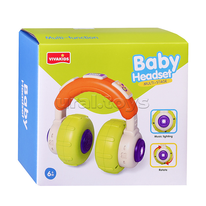 Игрушка развивающая "Наушники" на батарейках, в коробке