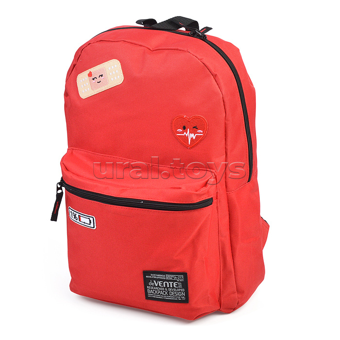 Рюкзак "Pulls" подростковый 40x29x17 см (14 л) 250 г, 1 отделение на молнии, 1 передний карман, вышивка, красный