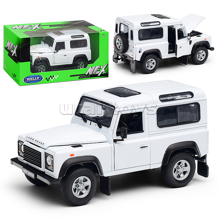 Машинка 1:24 Land Rover Defender I, белый Машинка 1:24 Land Rover Defender I, белый