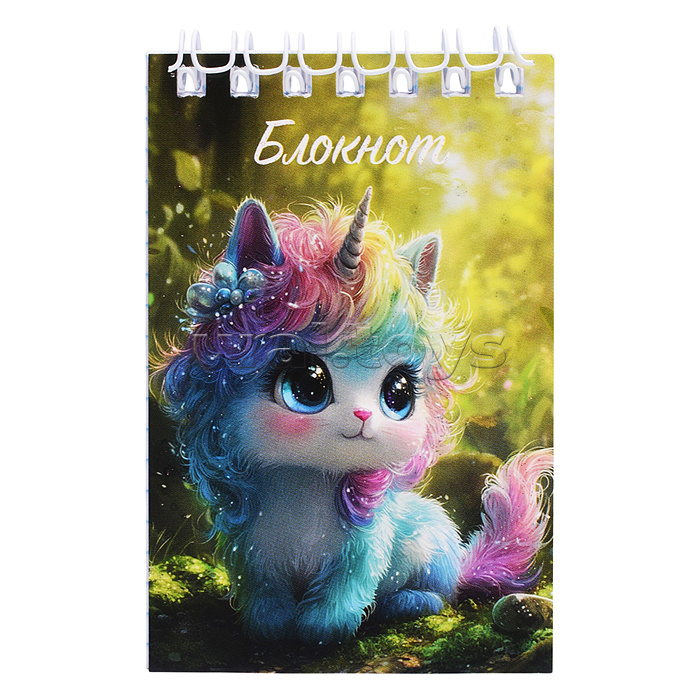 Блокнот А7 40л. "Маленький единорог" 60 г/м², клетка