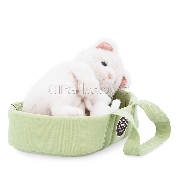 Кошечка Муся с котёнком в переноске (подарочная коробка)