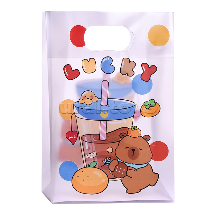 Пакет подарочный "Капибара" 35*24*10см.