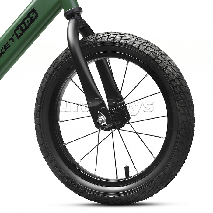 Беговел 14" Rocket R0045NEW-DGN, колеса надувные, цвет зеленый