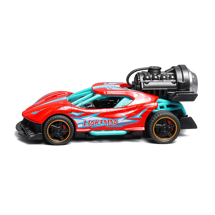Гоночная машинка свет, звук с имитацией дыма, 1:32, Speed Racing, красная
