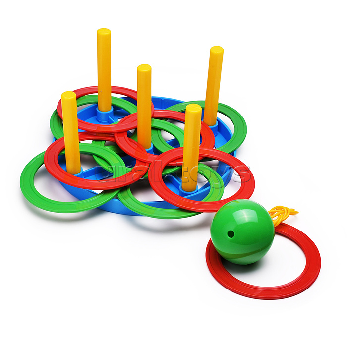 Игра "2 в1" (кольцеброс+поймай шарик)