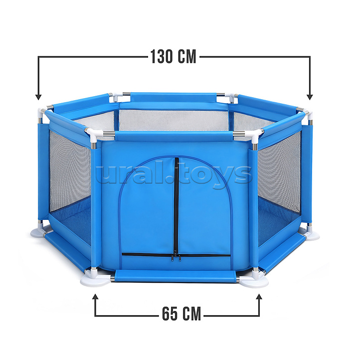 Манеж детский шестигранный (113*130*65) цвет бирюзовый