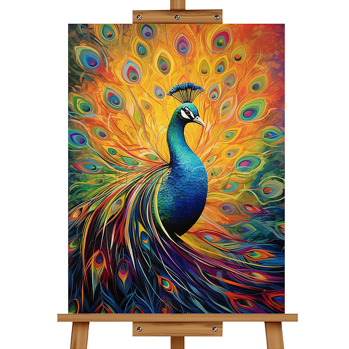 Мозаика алмазная "Грациозный павлин" 40*50см