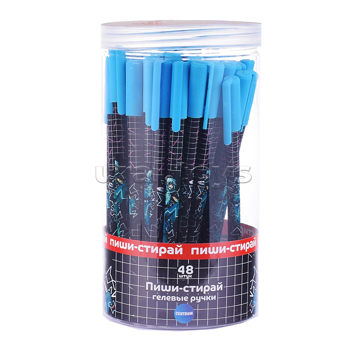 Ручка гелевая прорезиненная Аниме "Магия" со стираемыми чернилами, цвет чернил синий 0,5 мм в пластиковом тубусе