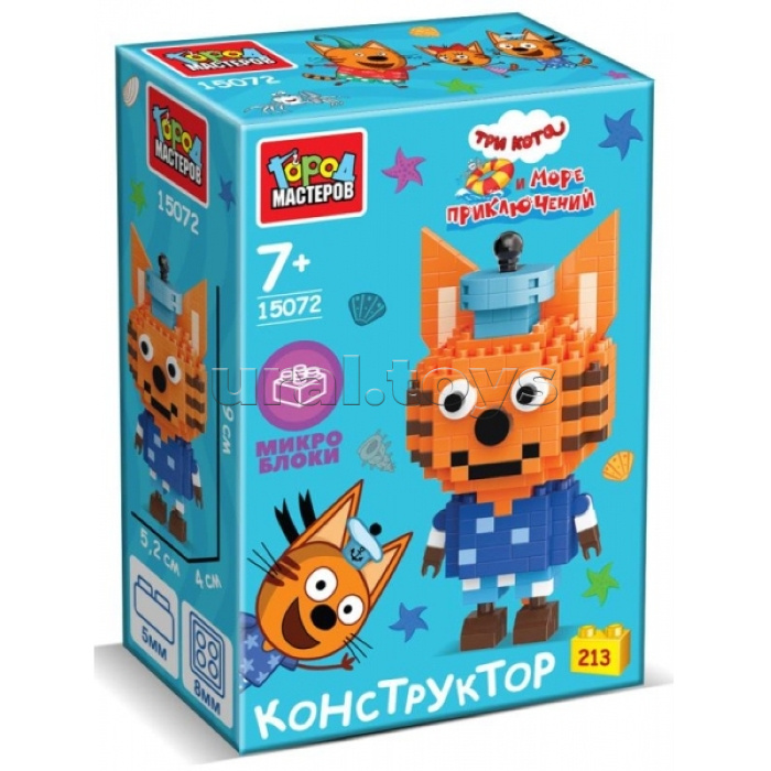 Конструктор микроблоки 3D сборная фигурка "Коржик" 213 дет.