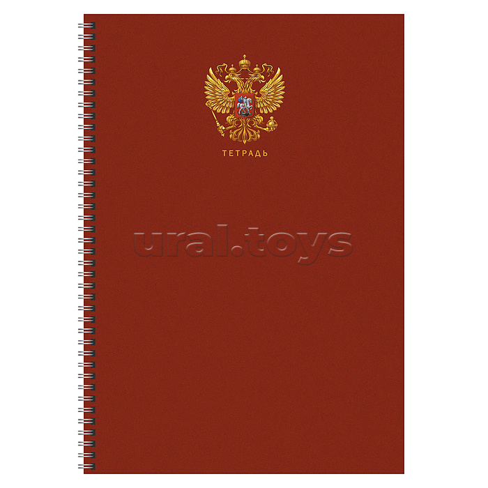 Тетрадь 80л. А4, линия "Государственный символ" евроспираль.