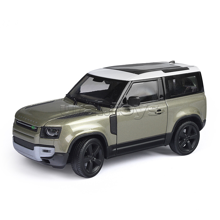 Машинка 1:24 Land Rover Defender 2020, зеленый