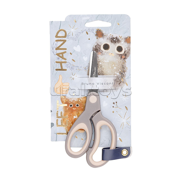 Ножницы детские для левшей "Love me. Котики. Счастье" 13.2 см.