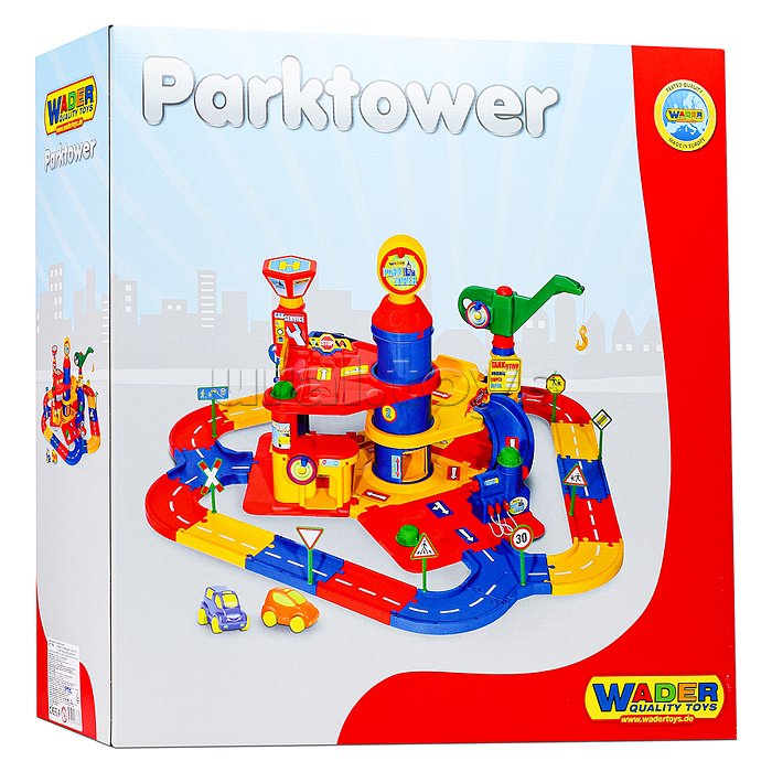 Паркинг 3-уровневый с дорогой и автомобилями (в коробке)