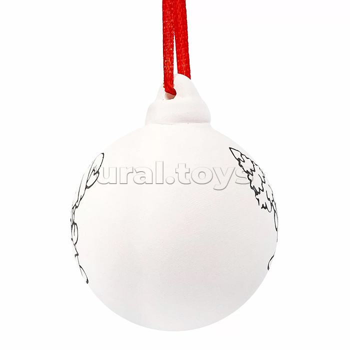 Набор для творчества "Ёлочные украшения. Шар со снеговичком" в подарочной упаковке с ёлочкой