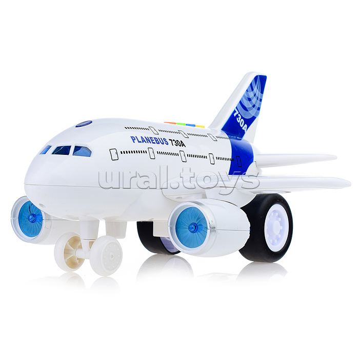 Самолет "Planebus 730A" 1:120 (свет, звук) в коробке