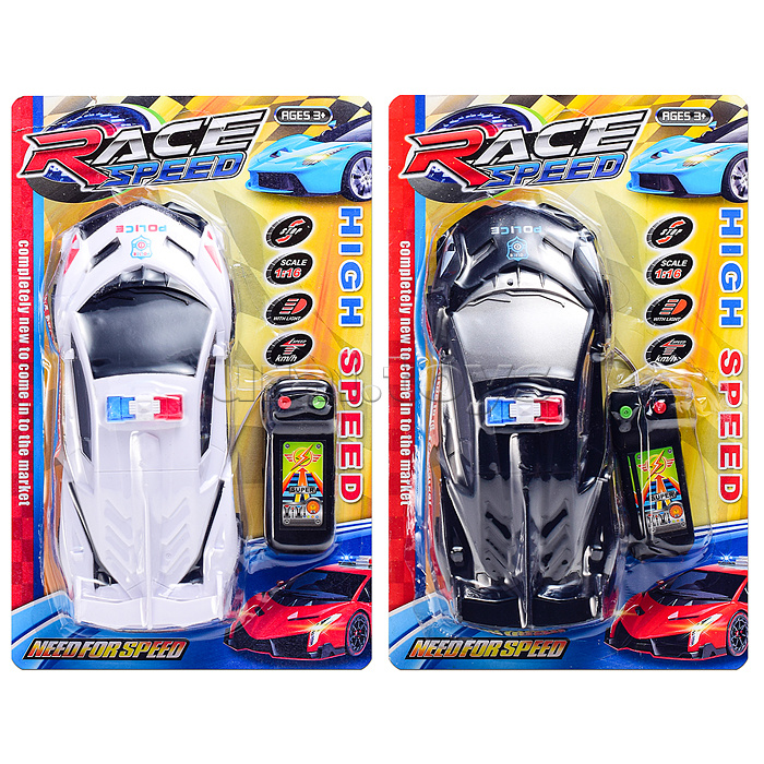 Машина "Фомула-1" п/у,  в коробке (белая, черная)