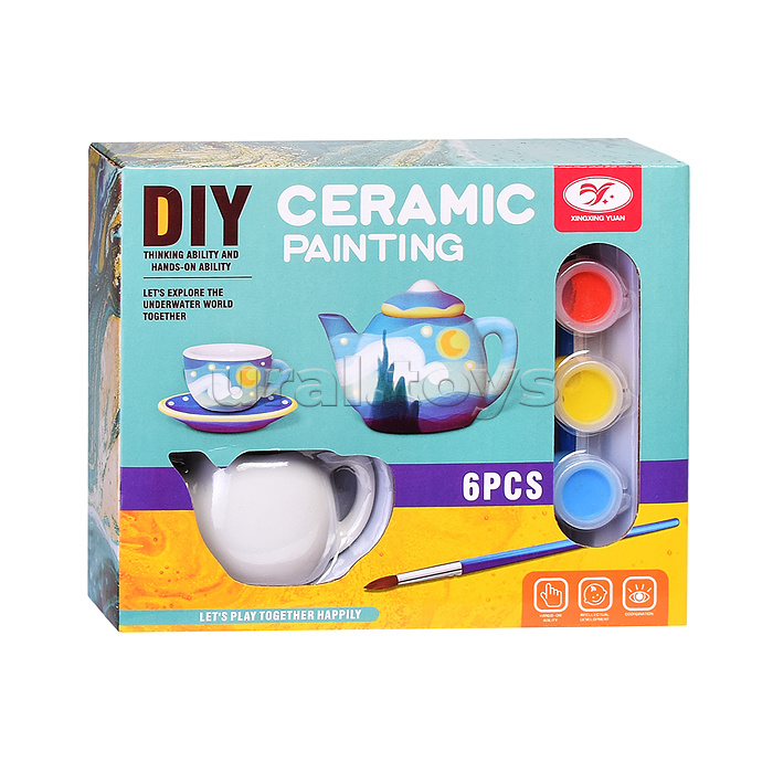 Творческая мастерская "Посуда" для раскрашивания, в коробке Творческая мастерская "Посуда" для раскрашивания, в коробке