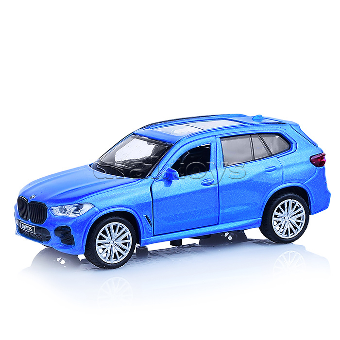 Машина металл. BMW X5 M-sport 12 см. (открыв. двери, багаж, синяя) в коробке