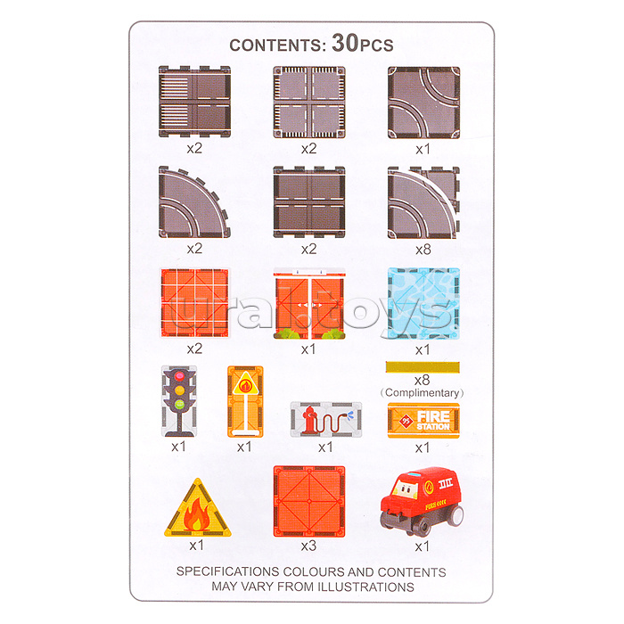 Конструктор "Сцепи‑ка" (магнитный, 30 дет.) в коробке