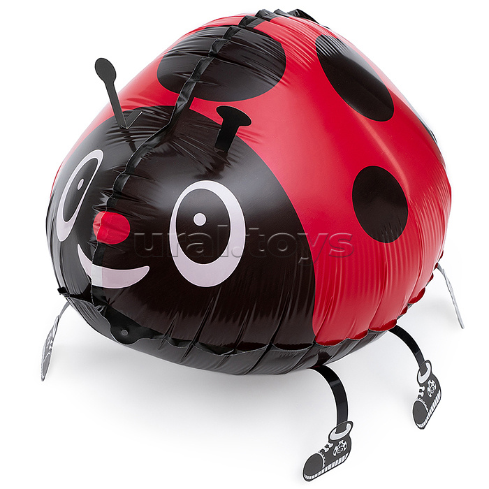 Шар 3D (18''/46 см) Ходячая Фигура, Божья коровка, Красный, 1 шт. в уп.
