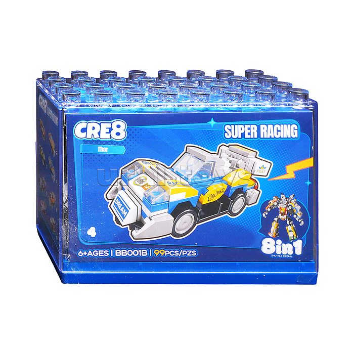 Конструктор "Робот-суперкары" 8 в 1 в коробке