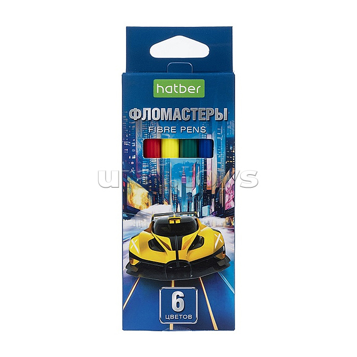 Фломастеры 6 цв. "ЭКО" "Дрифт" в картонной коробке с европодвесом