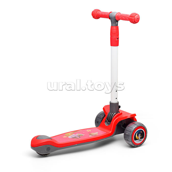 Самокат 3-х кол., красный, PU, в коробке